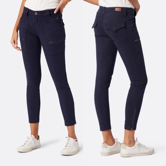Joie Pants - Joie Women’s Park Skinny Utility Cargo Pants - Navy Blue; Size 25